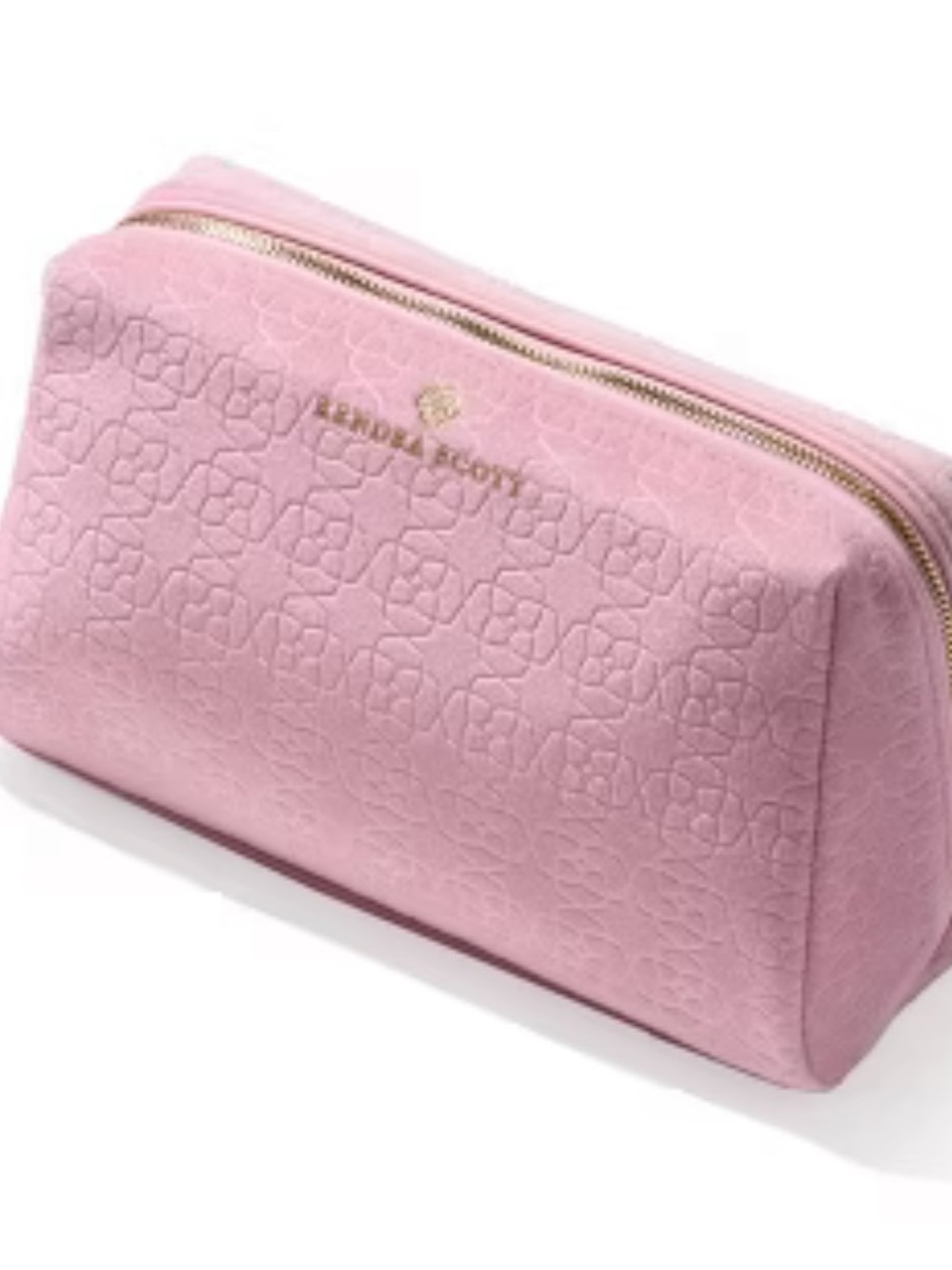 Kendra Scott Large Filigree Cosmetic Case - Blush Pink NWOT